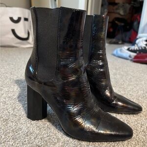 Donald J. Pliner Iridescent Black Heeled Boots